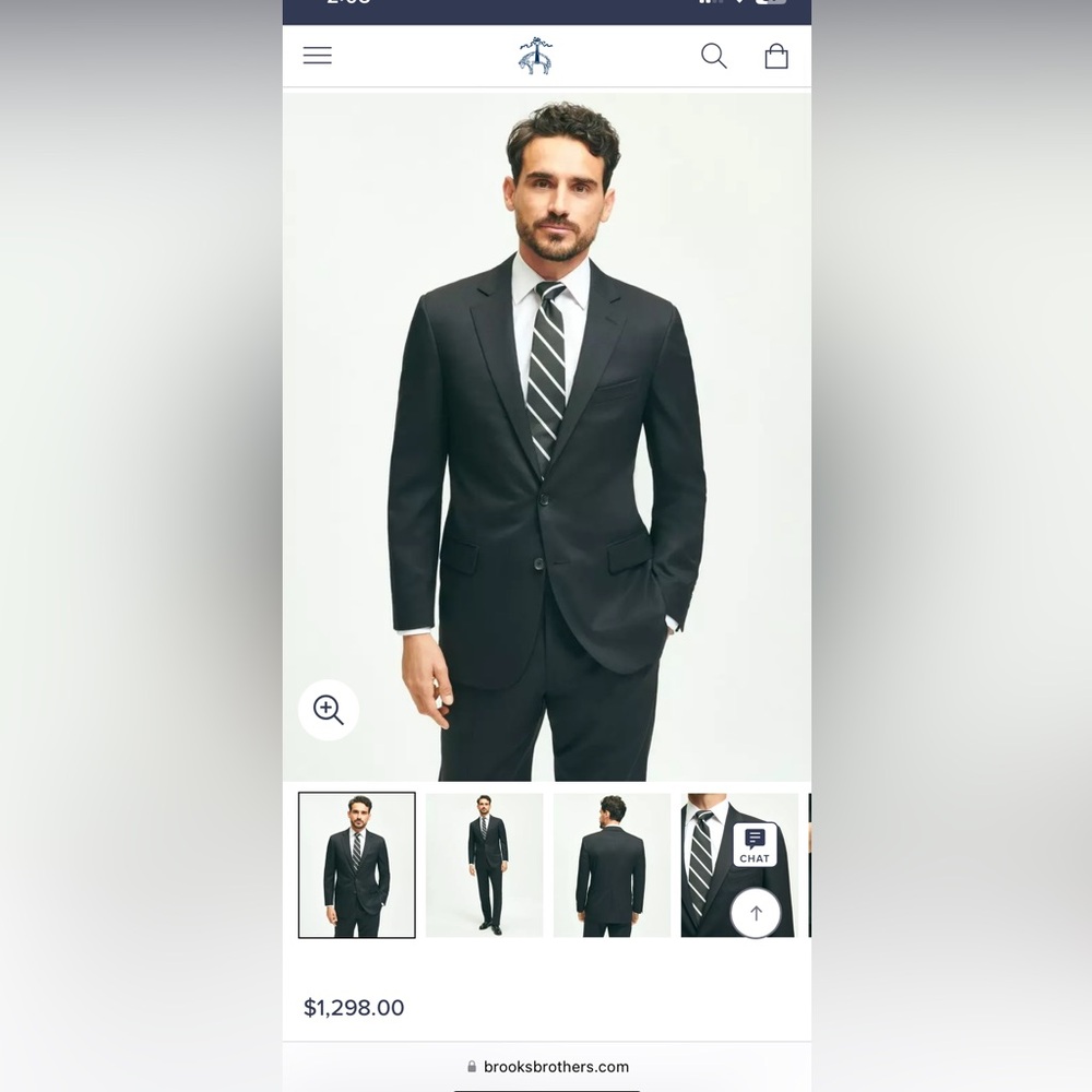 Brooks Brothers Trad Fit Wool 1818 Suit